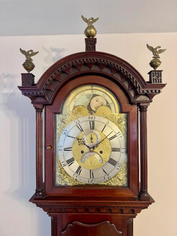 fantastic quality antique george iii mahogany eight day long case clock