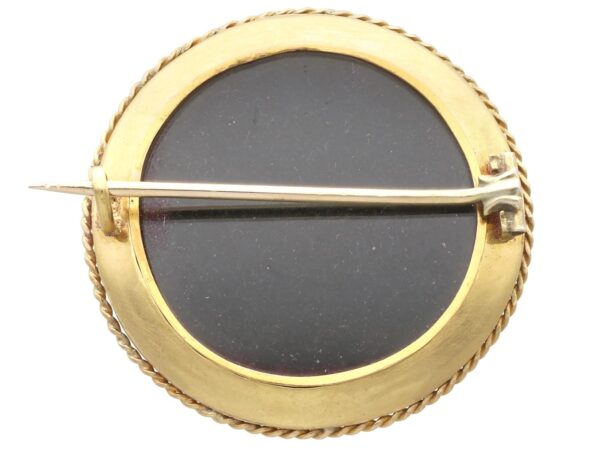 antique essex crystal and 18k yellow gold brooch circa 1880