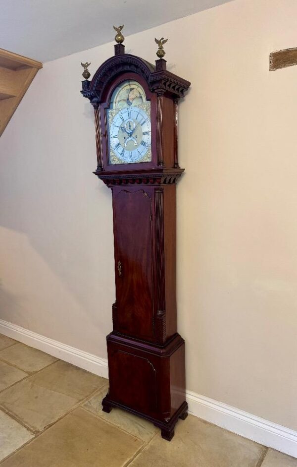 fantastic quality antique george iii mahogany eight day long case clock