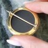 antique essex crystal and 18k yellow gold brooch circa 1880
