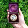 antique essex crystal and 18k yellow gold brooch circa 1880