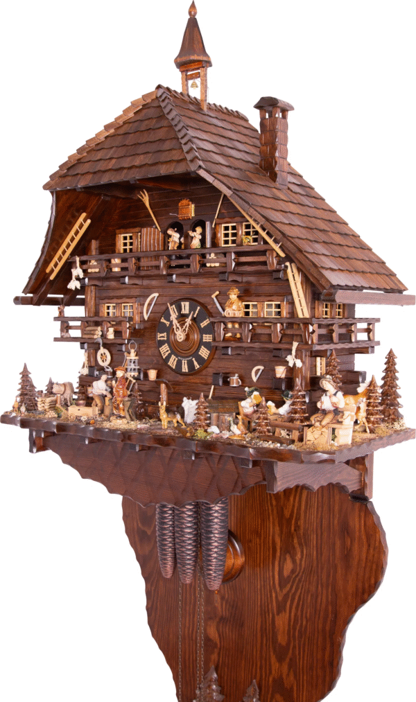 cuckoo clock rhine 8 day chalet 160cm august schwer