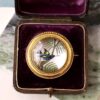antique essex crystal and 18k yellow gold brooch circa 1880